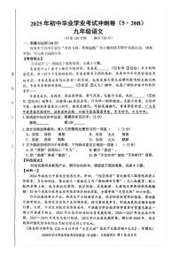 2025年湖南省娄底市涟源市中考三模语文试题（中考模拟）