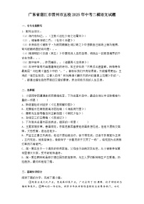 广东省湛江市雷州市五校2025年中考二模语文试题（含答案）