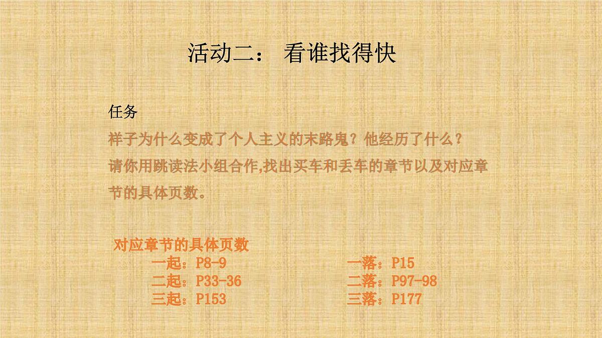 2025年中考语文复习专题《骆驼祥子》批注展示、导读规划、名家名言 课件第8页