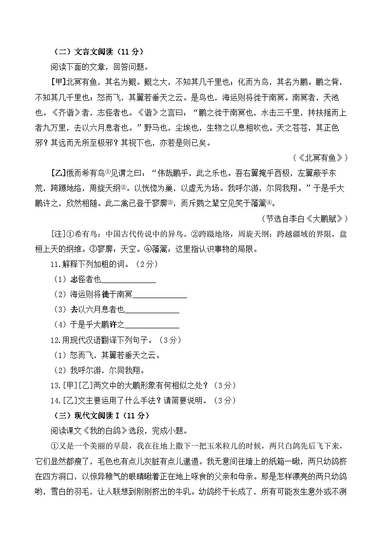 2024-2025学年八年级下学期语文人教统编版期末达标测试卷A卷(含解析)第3页