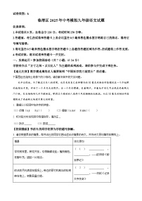 2025年陕西省渭南市临渭区中考二模语文试题（含答案）