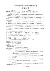 2025年湖南省长沙市雅礼教育集团中考一模语文试卷(中考模拟)