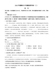 2025年甘肃省陇南市中三模语文试题(中考模拟)