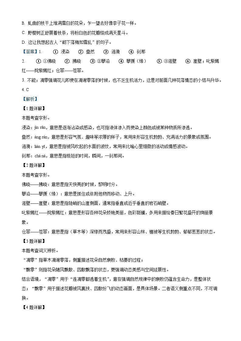 2025年四川省峨眉山市中考二模语文试题(解析版)第2页