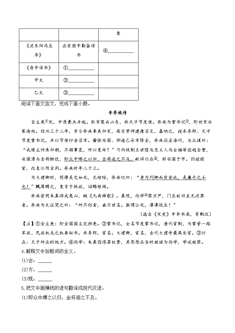 (11)课外阅读__中考语文文言文阅读专项训练第2页