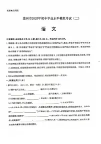 2025年广东省清远市连州市中考二模语文试题（中考模拟）