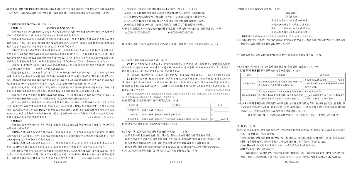 2025年河南省驻马店市驿城区中考三模语文试题(中考模拟)第2页