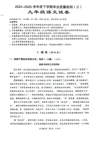 2025湖北武汉东西湖区中考模拟五调语文试卷含答案