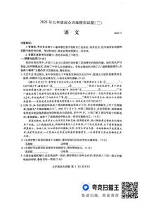 2025年山东省临沂市平邑县中考三模语文试题(中考模拟 )