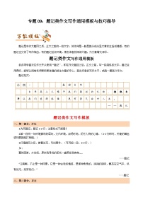 2025年中考语文专项复习讲义专题09 题记类作文写作通用模板与技巧指导(原卷版)