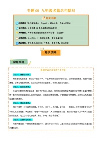2025年中考语文专项复习讲义专题09 九年级名篇名句默写(2册教材梳理+5大考向+2个易错点)(解析版)