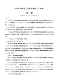 2025年中考数学第三次模拟考试卷：语文（陕西卷）（解析版）