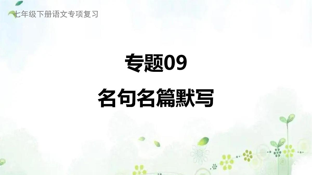 专题09+名句名篇默写(复习课件) 2025学年七年级语文下册期末复习考点通关讲练统编版第1页