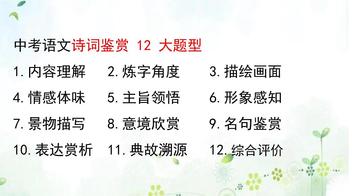 专题11+古诗词鉴赏(复习课件)2025学年七年级语文下册期末复习考点通关讲练统编版第4页
