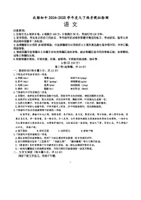 2025年四川省成都市初中中考模拟预测语文试题