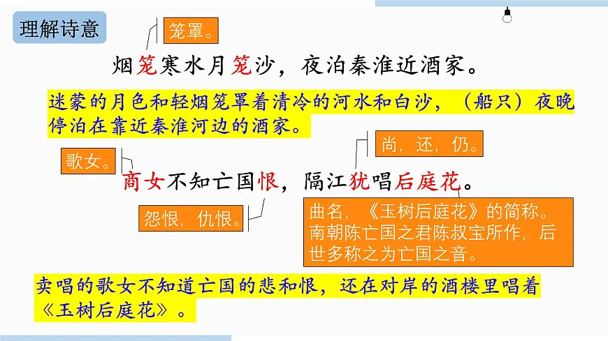 第六单元课外古诗词诵读《泊秦淮》《贾生》课件统编版语文七年级下册第8页