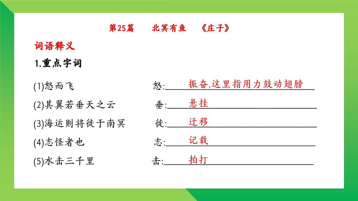 2025年中考语文一轮复习课内文言文阅读(25-29篇) 课件-第6页