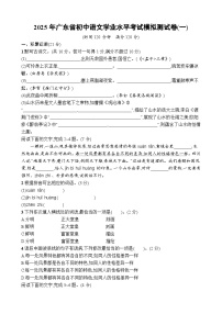 2025年广东省初中语文学业水平考试模拟测试卷(一)（中考模拟）