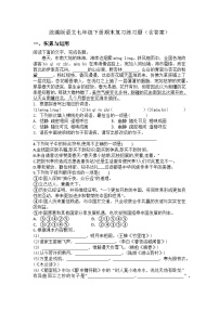 统编版语文七年级下册期末复习练习题（含答案）