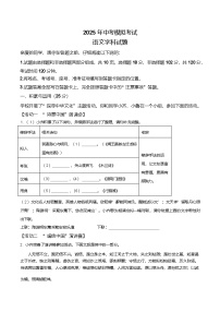 2025年山东省聊城市教育联盟共同体联考中考模拟语文试题(含答案)