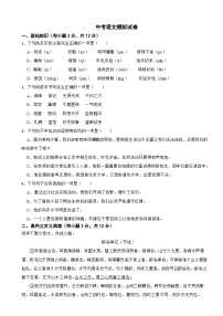 四川省成都市2025年中考语文模拟试卷及答案