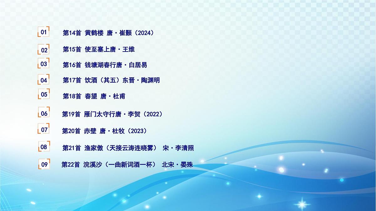 2025决胜中考河南语文复习古诗文阅读专题二 古诗词曲鉴赏-课标古诗词曲40首分册(八年级上册)梳理及训练 课件第2页
