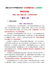 中考语文作文一文多用提分教案1（1篇变6篇） 感悟自然母题《雨水，触动了我的心灵》2026年中考作文提分法 全国通用