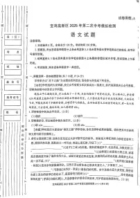 2025年陕西省宝鸡市高新区中考二模语文试题(中考模拟)