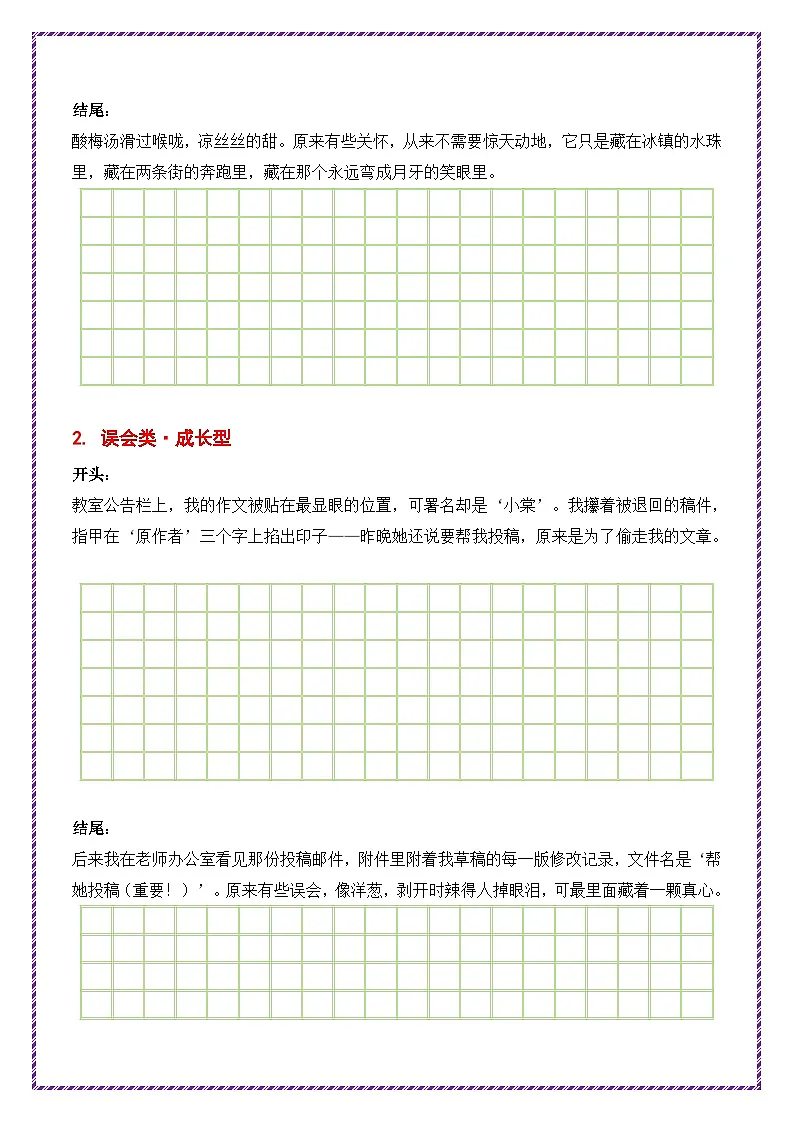 2.第2天主题:友情类《裂痕里的光》-2026年中考语文作文常见十大母题写作技巧与策略讲练(全国通用)第3页