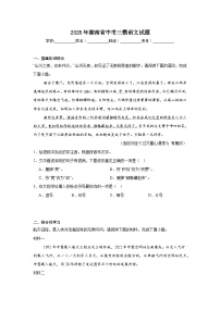 2025年湖南省中考三模语文试题（附答案解析）