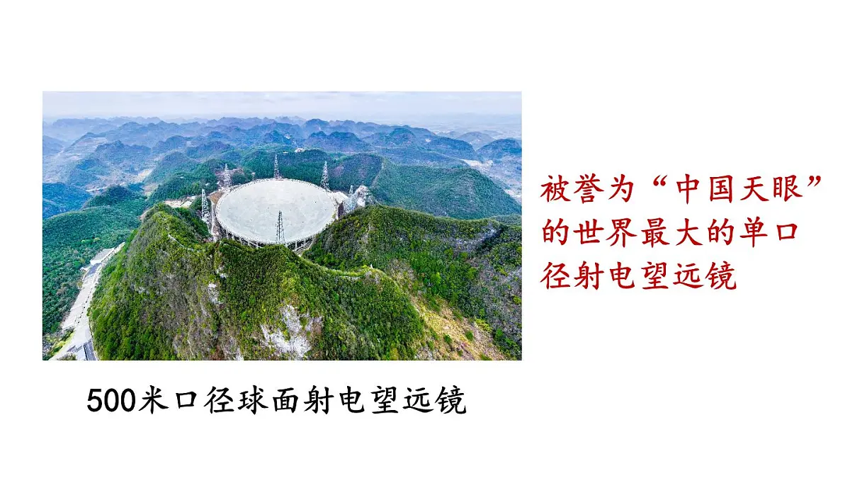 初中语文新人教部编版八年级上册第二单元9 天上有颗“南仁东星”教学课件(2025秋)第1页