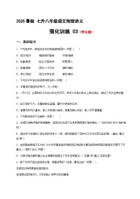 七升八語文 暑假銜接講義 強(qiáng)化訓(xùn)練03（學(xué)生版+教師版）2025年新八年級語文暑假銜接講義