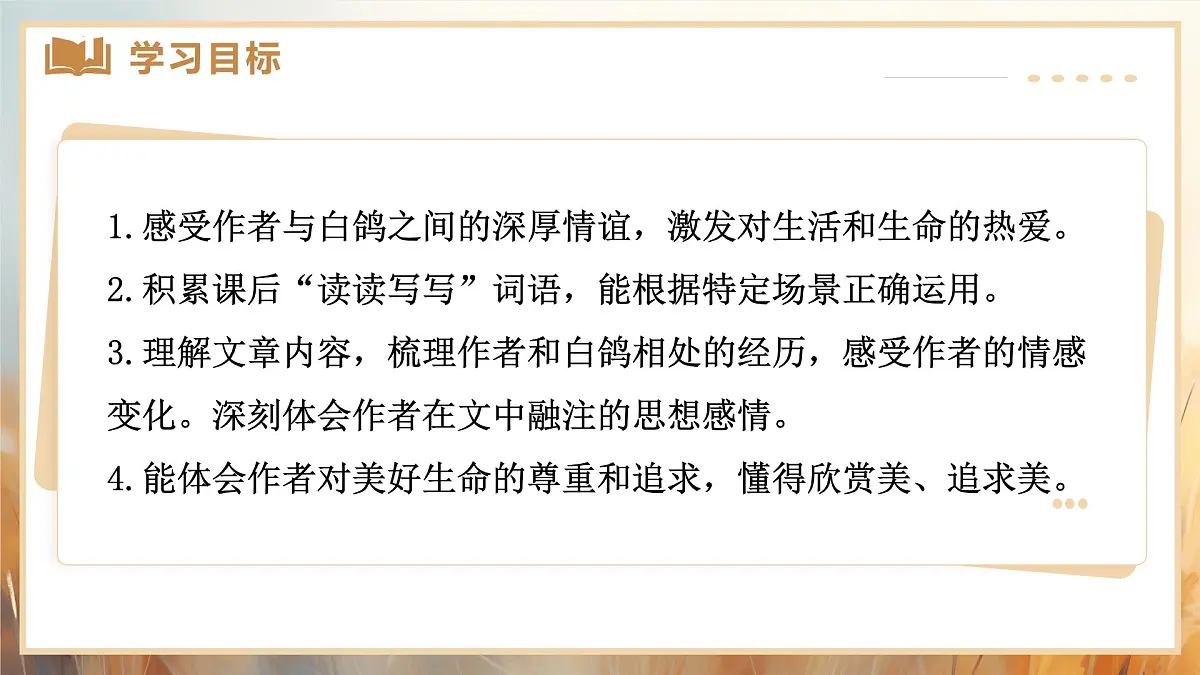 新人教部编版语文七上 5-18《我的白鸽》课件第2页