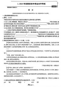 2025年安徽省九年级中考语文试卷（PDF版，含答案）