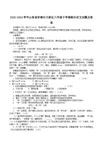 2023-2024学年山东省济南市天桥区八年级下学期期末语文试题及答案