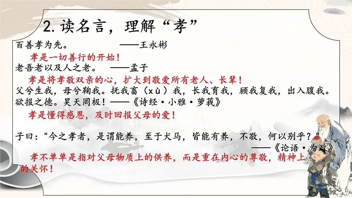 新人教部编语文七下 第四单元《孝亲敬老,传承家风》课件第6页