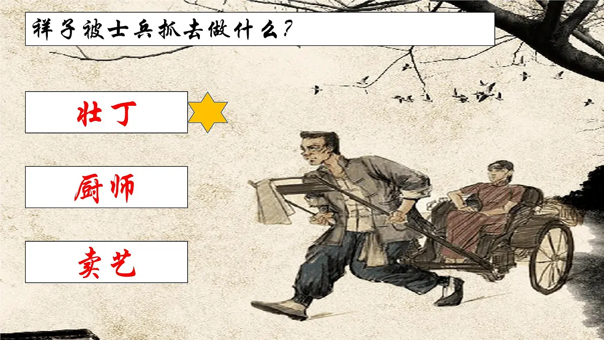 新人教部编版语文七下 第三单元《骆驼祥子》习题课件第7页