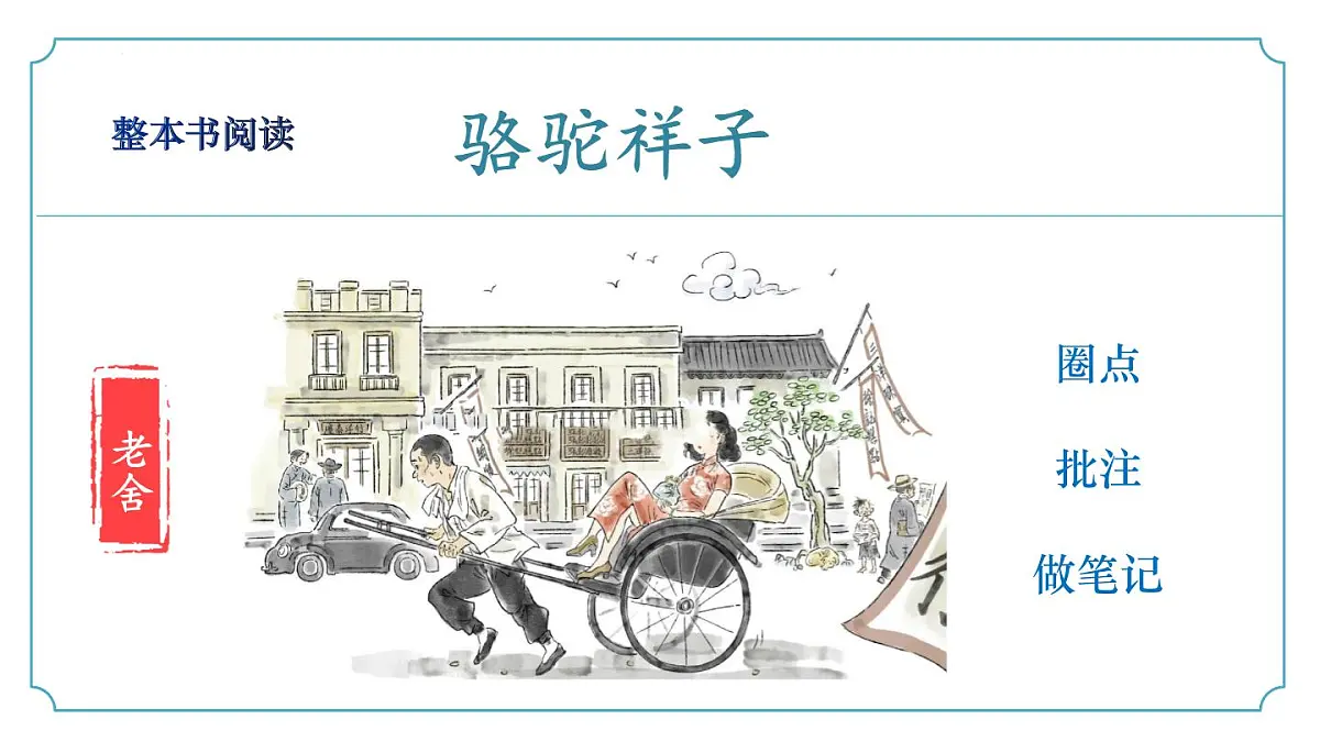 新人教部编版语文七下 第三单元《骆驼祥子》课件第1页
