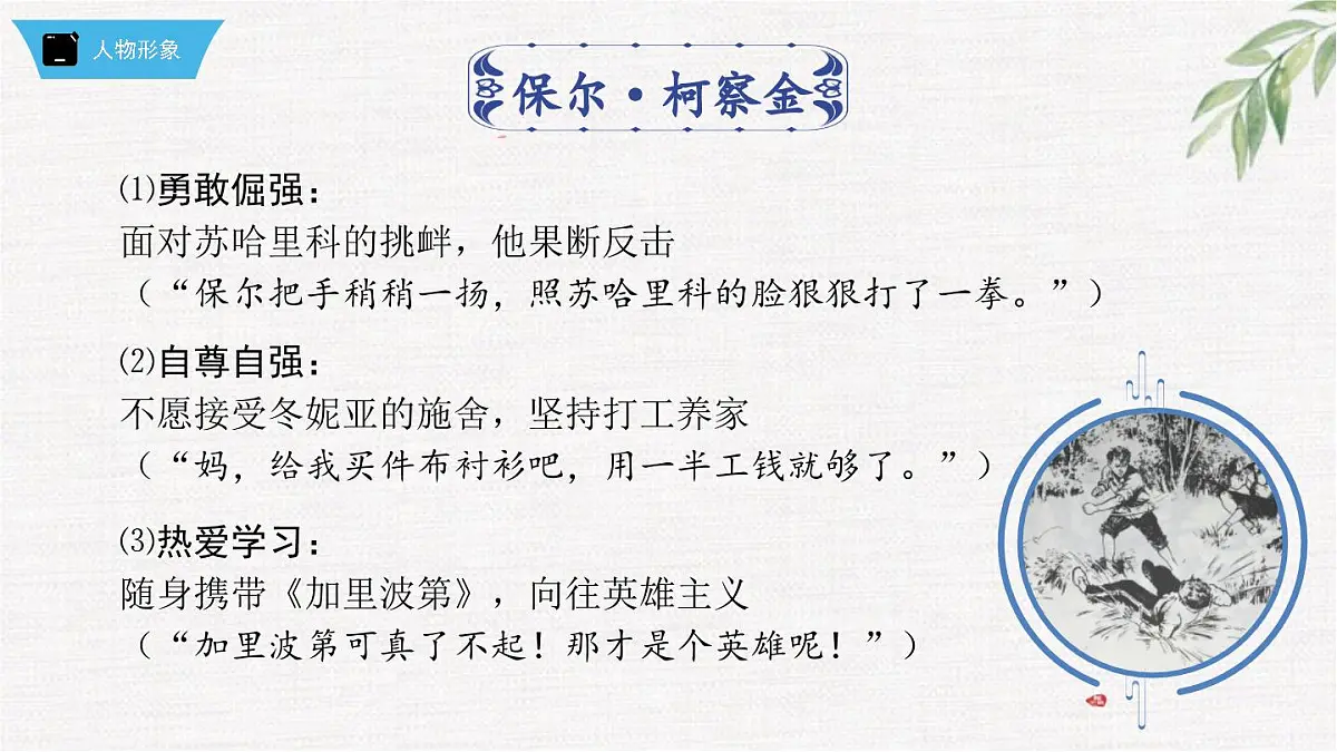 新人教部编版语文七下 第五单元《钢铁是怎样炼成的》第1部第三章 章节课件第4页