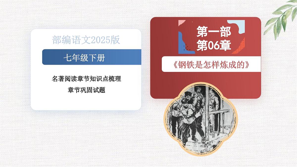 新人教部编版语文七下 第五单元《钢铁是怎样炼成的》第1部第六章 章节课件第1页
