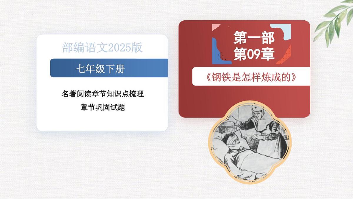新人教部编版语文七下 第五单元《钢铁是怎样炼成的》第1部第九章 章节课件第1页