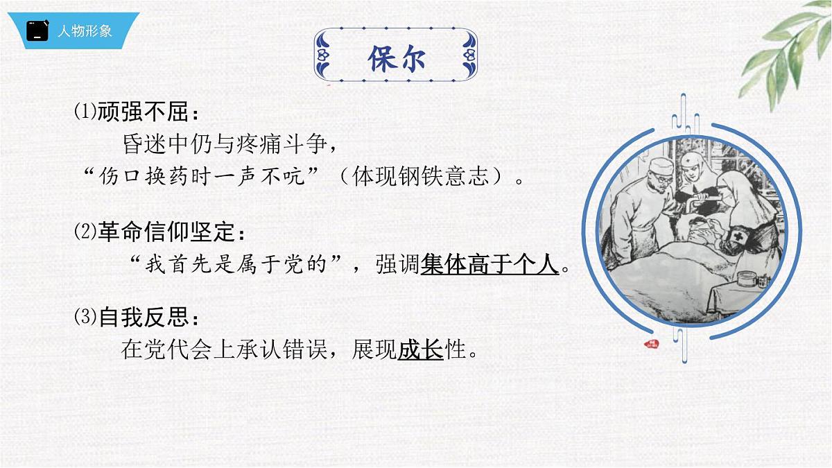 新人教部编版语文七下 第五单元《钢铁是怎样炼成的》第1部第九章 章节课件第4页