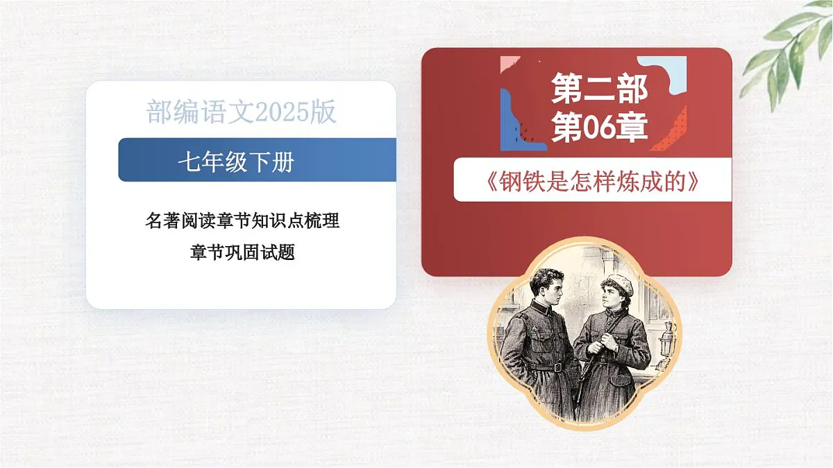 新人教部编版语文七下 第五单元《钢铁是怎样炼成的》第2部第六章 章节课件第1页
