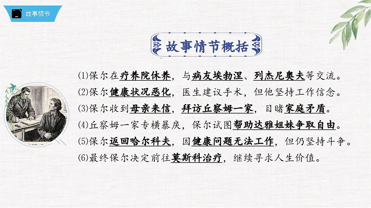 新人教部编版语文七下 第五单元《钢铁是怎样炼成的》第2部第七章 章节课件第2页
