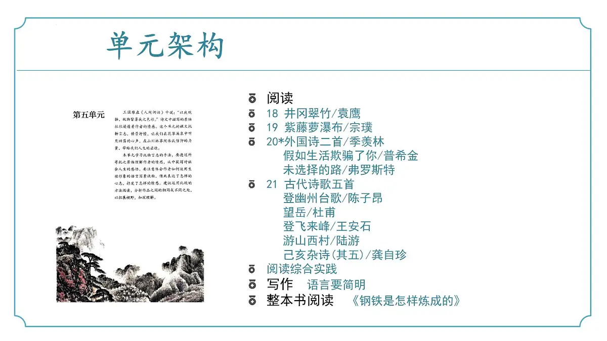 新人教部编版语文七下《第五单元》复习课件第3页
