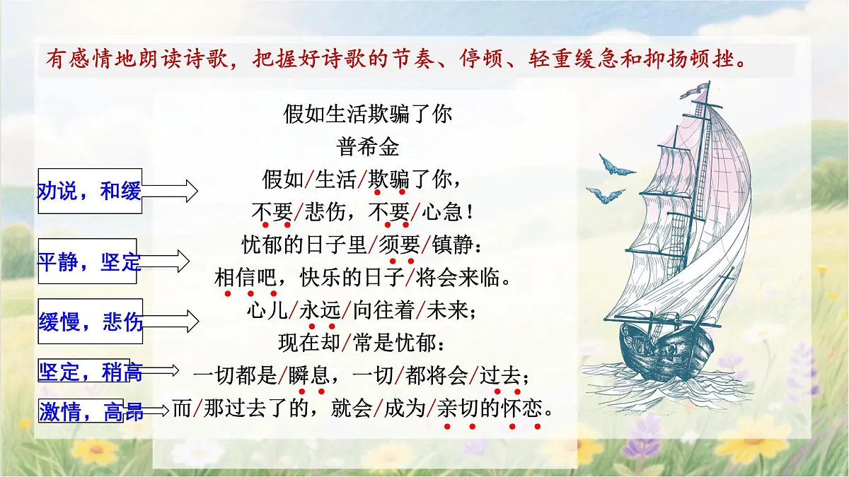 第20课《假如生活欺骗了你》课件 2024-2025学年统编版语文七年级下册第8页