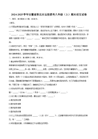 2024-2025学年安徽省淮北市五校联考八年级（上）期末语文试卷(含详细答案解析)