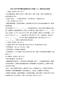 2024-2025学年湖北省黄冈市八年级(上)期末语文试卷(含详细答案解析)