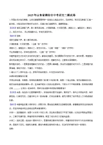 2025年山东省潍坊市中考语文二模试卷-教师版