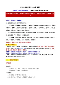 2025年四川遂宁 中考真题“奋进:奔向光的方向” 审题立意指导与拓展训练-2025年中考语文作文真题解析与导写